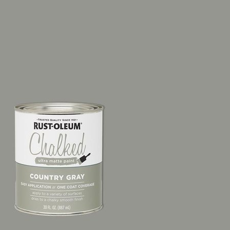 Rust-Oleum Rust-Oleum Chalked Ultra Matte Country Gray Water-Based Acrylic Chalk Paint 30 oz 285141
